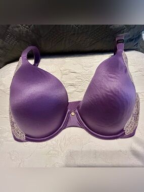 Victorias Secret “The Showstopper”Purple Underwire Bra with Lace Trim - (Two)